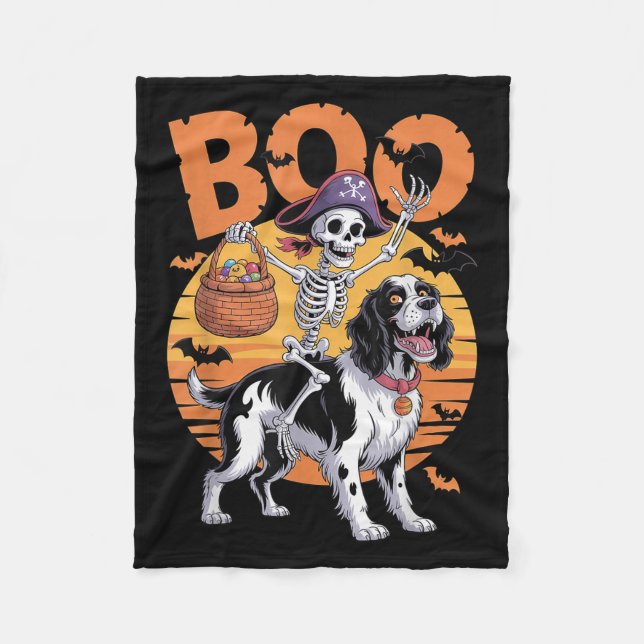 Soky Springer Costume English Springer Spaniel Hal Fleece Blanket (Front)