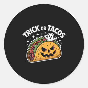 Soky Taco Jack-o-lantern Halloween Mexican Food Lo Classic Round Sticker