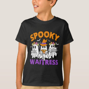 Soky Waitress Funny Ghost Halloween  T-Shirt