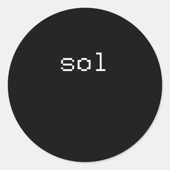 SOL CLASSIC ROUND STICKER (Front)