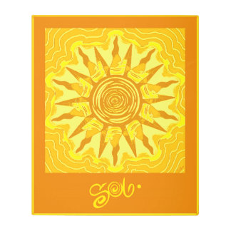 "SOL" design Metallic Art. Metal Print