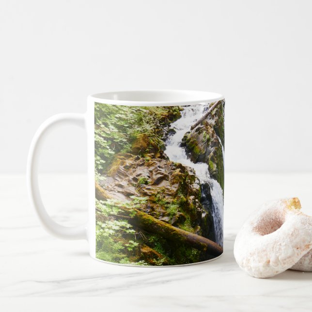 Sol Duc Falls I at Olympic National Park Coffee Mug (With Donut)