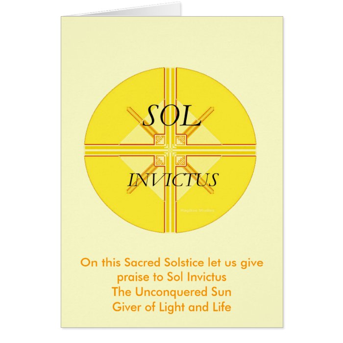 Sol Invictus Greeting Card