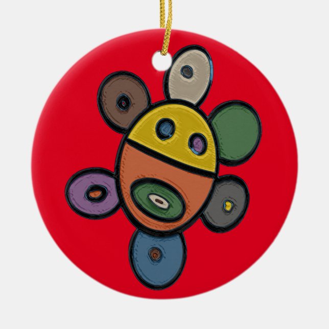 Sol Taino Circle Ornament (Front)