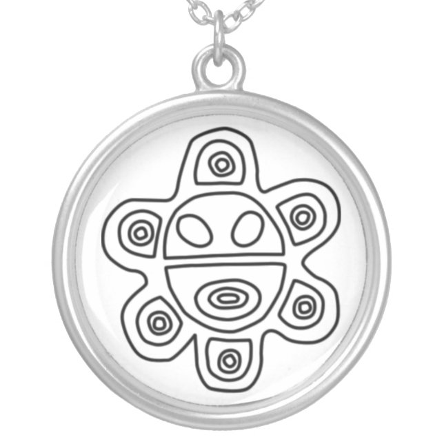 Sol Taino Silver Plated Necklace (Front)