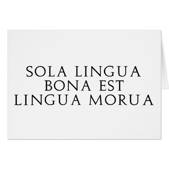 Sola Lingua Bona Card