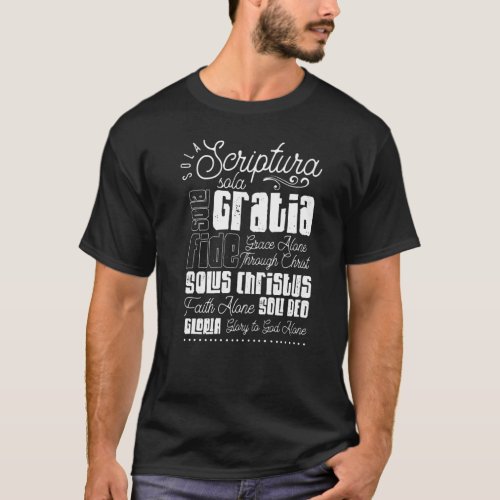 Sola Scriptura Protestant Christian Reformation 5  T_Shirt