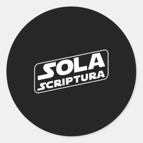 Sola Scriptura Reformed Theology Classic Round Sticker