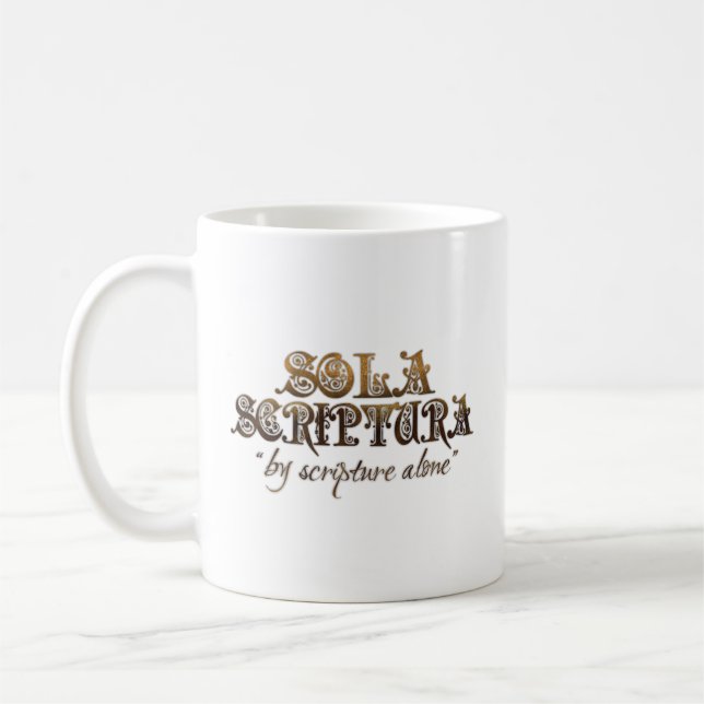 "SOLA SCRIPTURA" (w/bible verse) 11 oz Classic Mug (Left)
