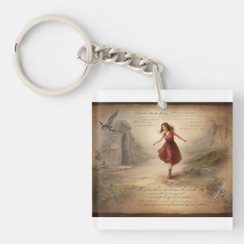 Solace in Joy A Womans Pillow of Solitude Keychain