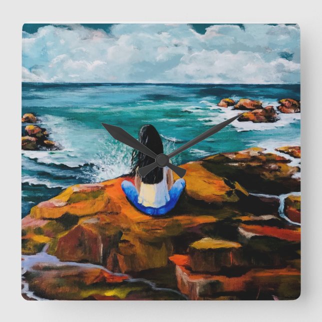 Solace Square Wall Clock (Front)