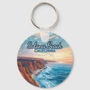 Solana Beach California San Diego Vintage Keychain