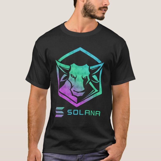Solana SOL Crypto Bull T-Shirt (Front)