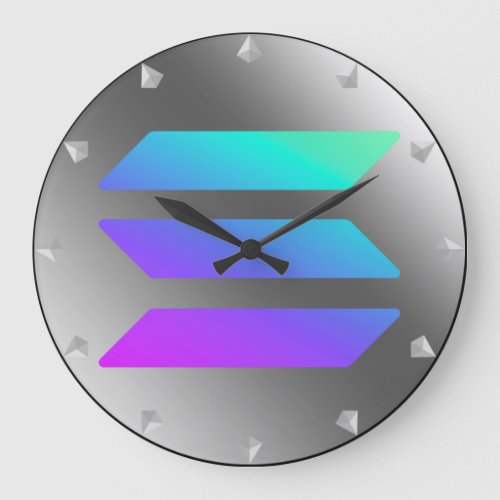 Solana SOL  Large Clock