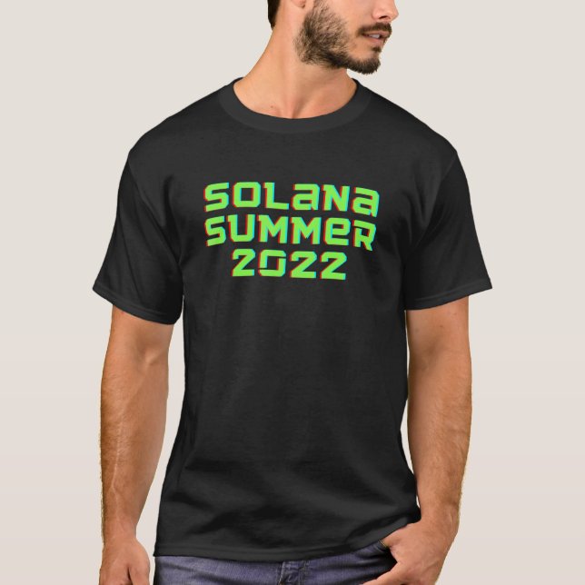 Solana Summer 2022 Sol Crypto Cryptocurrency Nft T-Shirt (Front)