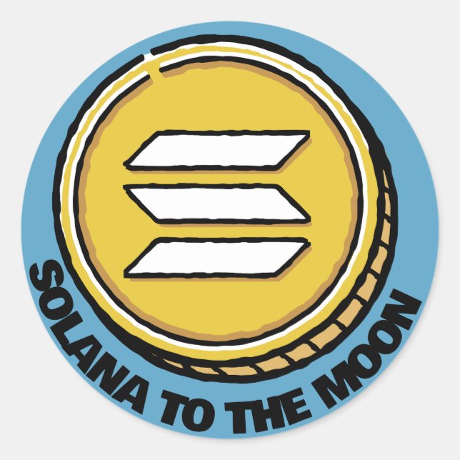 SOLANA TO MOON gift crypto sticker for boyfriend (Front)