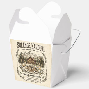 Solange Kalderi Restaurant Front Logo & Back Menu Favor Boxes