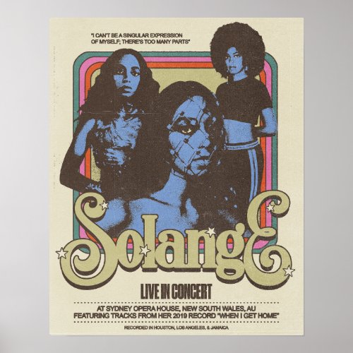 Solange Live in New South Wales AU Poster