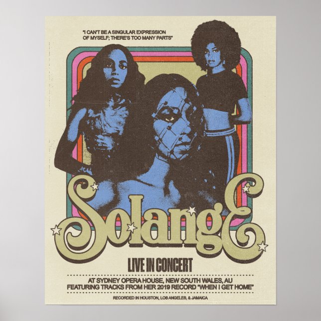Solange Live in New South Wales, AU Poster (Front)