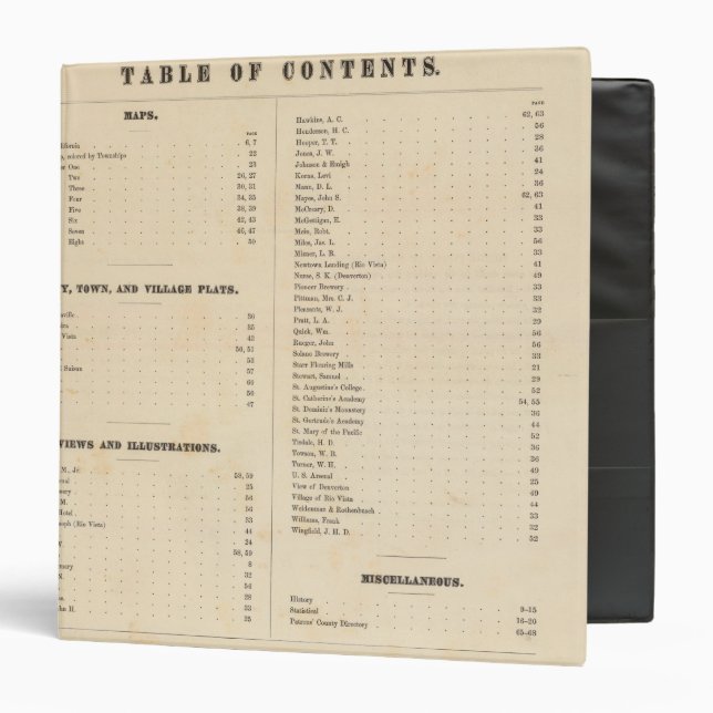 Solano County atlas map Binder (Front/Inside)