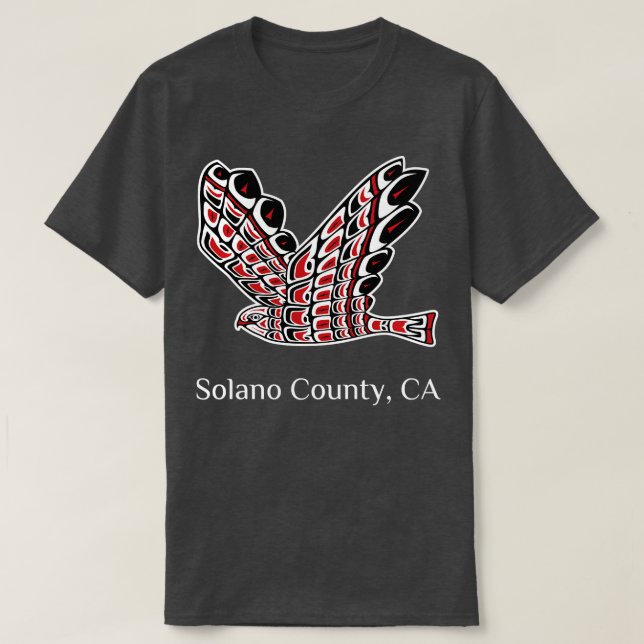Solano County Redailed Hawk Native American Bird o T-Shirt (Design Front)