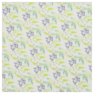 Solanum botanical watercolor potato creeper fabric