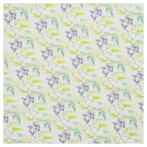 Solanum botanical watercolor potato creeper fabric