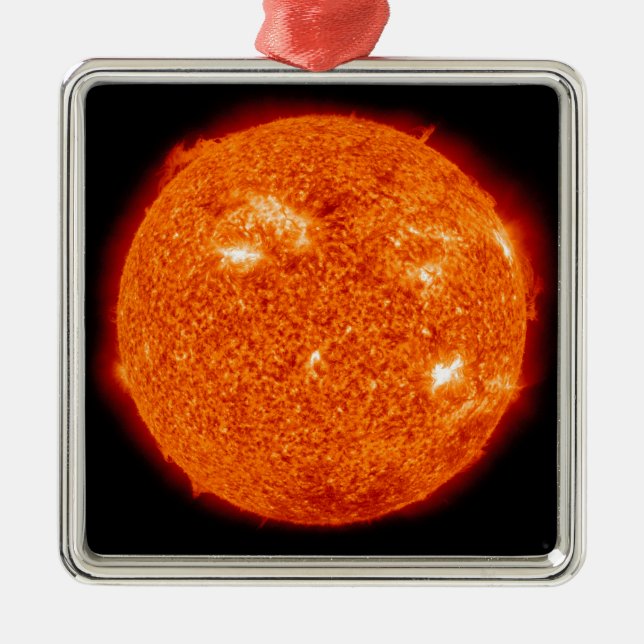 Solar activity on the Sun 3 Metal Ornament (Front)