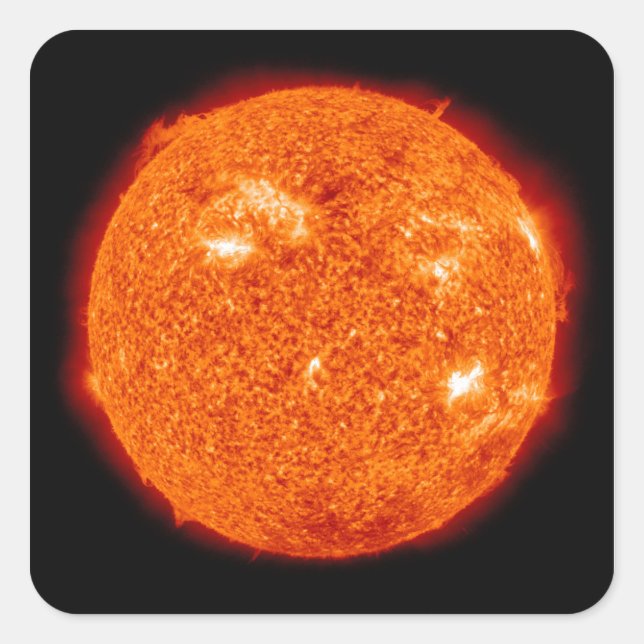 Solar activity on the Sun 3 Square Sticker (Front)