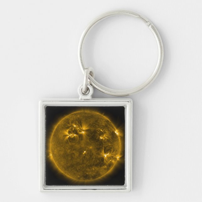 Solar activity on the Sun 4 Keychain (Front)