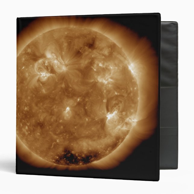 Solar activity on the Sun 5 3 Ring Binder (Front/Inside)