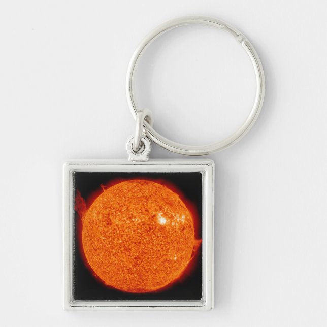 Solar activity on the Sun Keychain (Front)