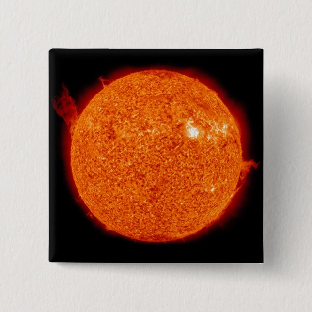 Solar activity on the Sun Pinback Button (Front)