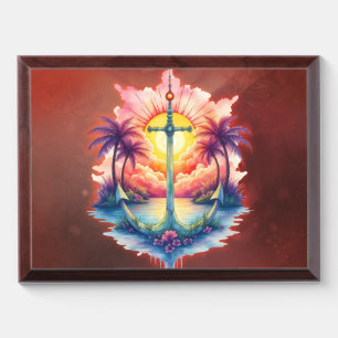 Solar anchor in a tropical paradise. award plaque