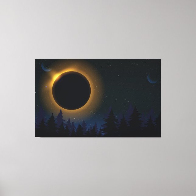  Solar and Lunar Eclipse  Canvas Print (Front)