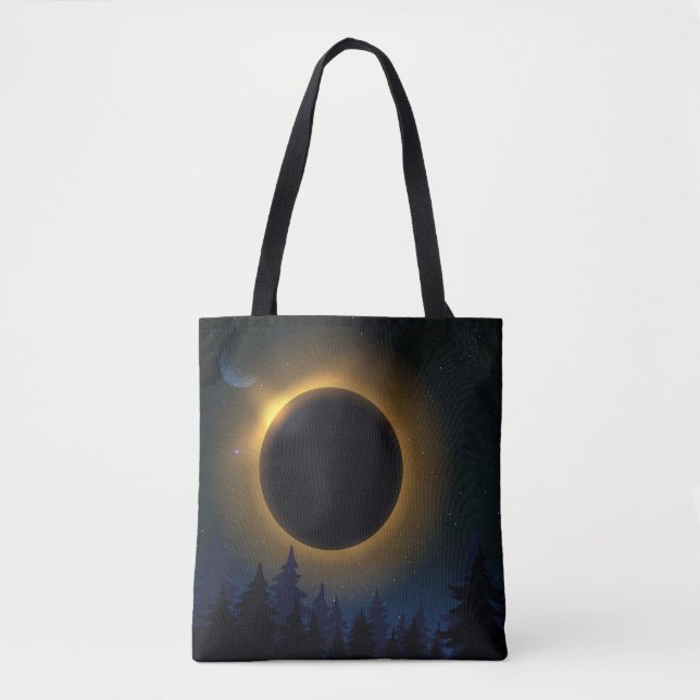 Solar and Lunar Eclipse  Tote Bag (Front)