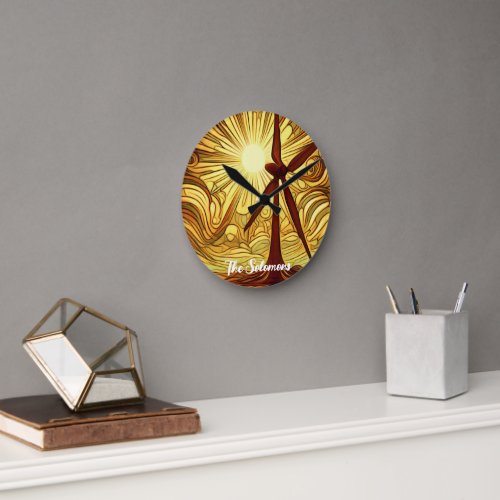 Solar and Wind Energy Round Clock