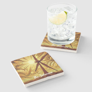 Solar and Wind Energy Stone Coaster