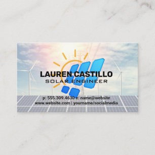 Solar and Wind Energy   Tech Engineer  Business Card
