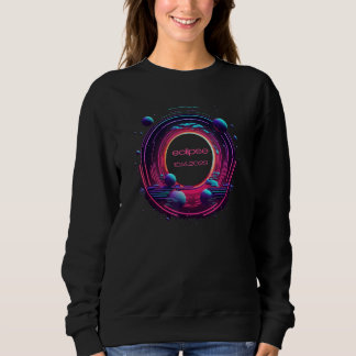 Solar Annular Eclipse 2023 Totality Eclipse Vaporw Sweatshirt