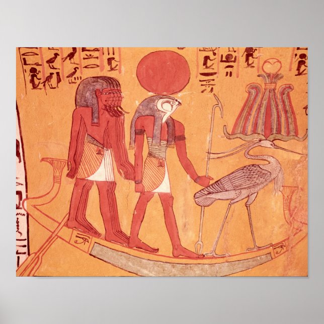 Solar barque with Re-Horakhty Poster (Front)