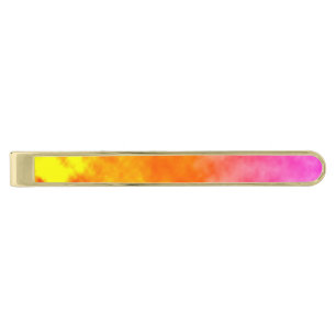 Solar Bloom Gold Finish Tie Bar