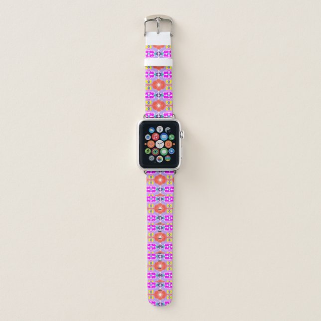 Solar Bloom Kaleidoscope Apple Watch Band (Front)