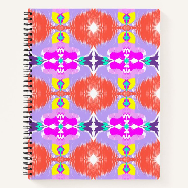 Solar Bloom Kaleidoscope Notebook (Front)