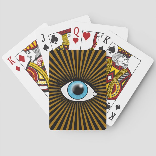 Solar Blue Eye Poker Cards (Back)
