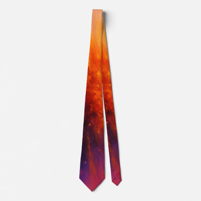 Solar Burst - Abstract Energy Explosion Neck Tie (Front)