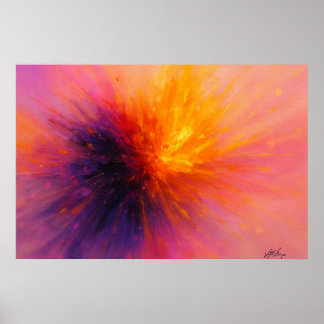 Solar Burst - Abstract Energy Explosion Poster