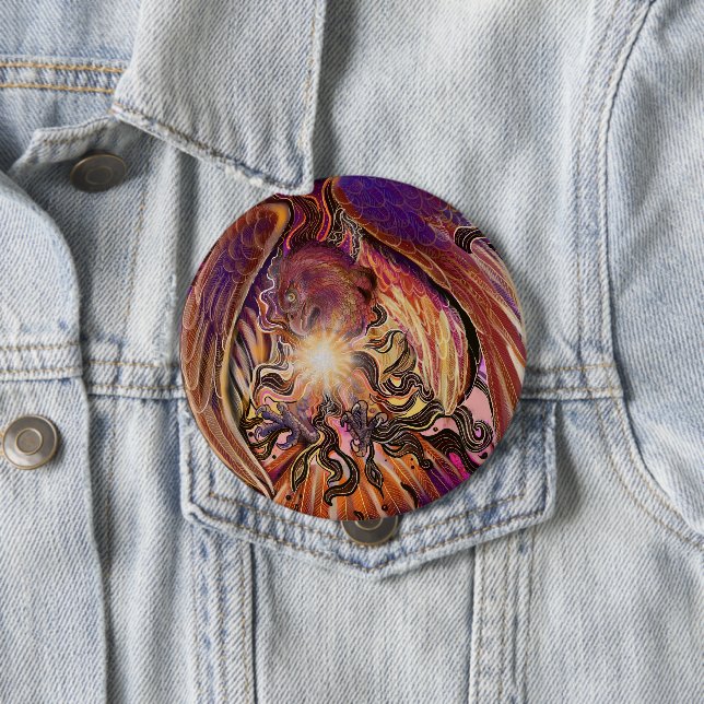 Solar Burst Hawk  Button (In Situ)