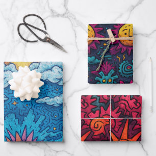 Solar Carnival Wrapping Paper Sheets