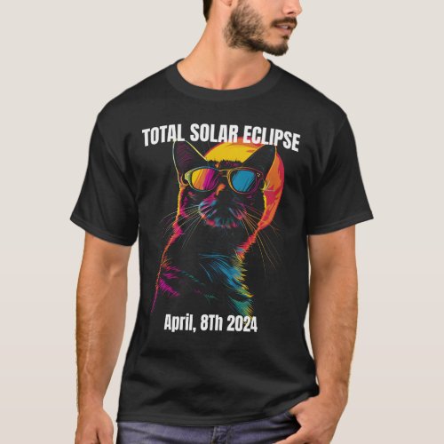 Solar Cat Eclipse Paws and Shades T_Shirt